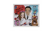 กรอบรูปภาพวาดศิลปะสีน้ำมอบให้เป็นของขวัญวันครบรอบ